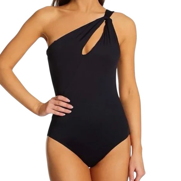 Carmen Marc Valvo Other - CARMEN MARC VALVO Black One
Shoulder cut out one piece swimsuit size 10 NWT